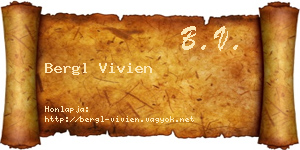 Bergl Vivien névjegykártya